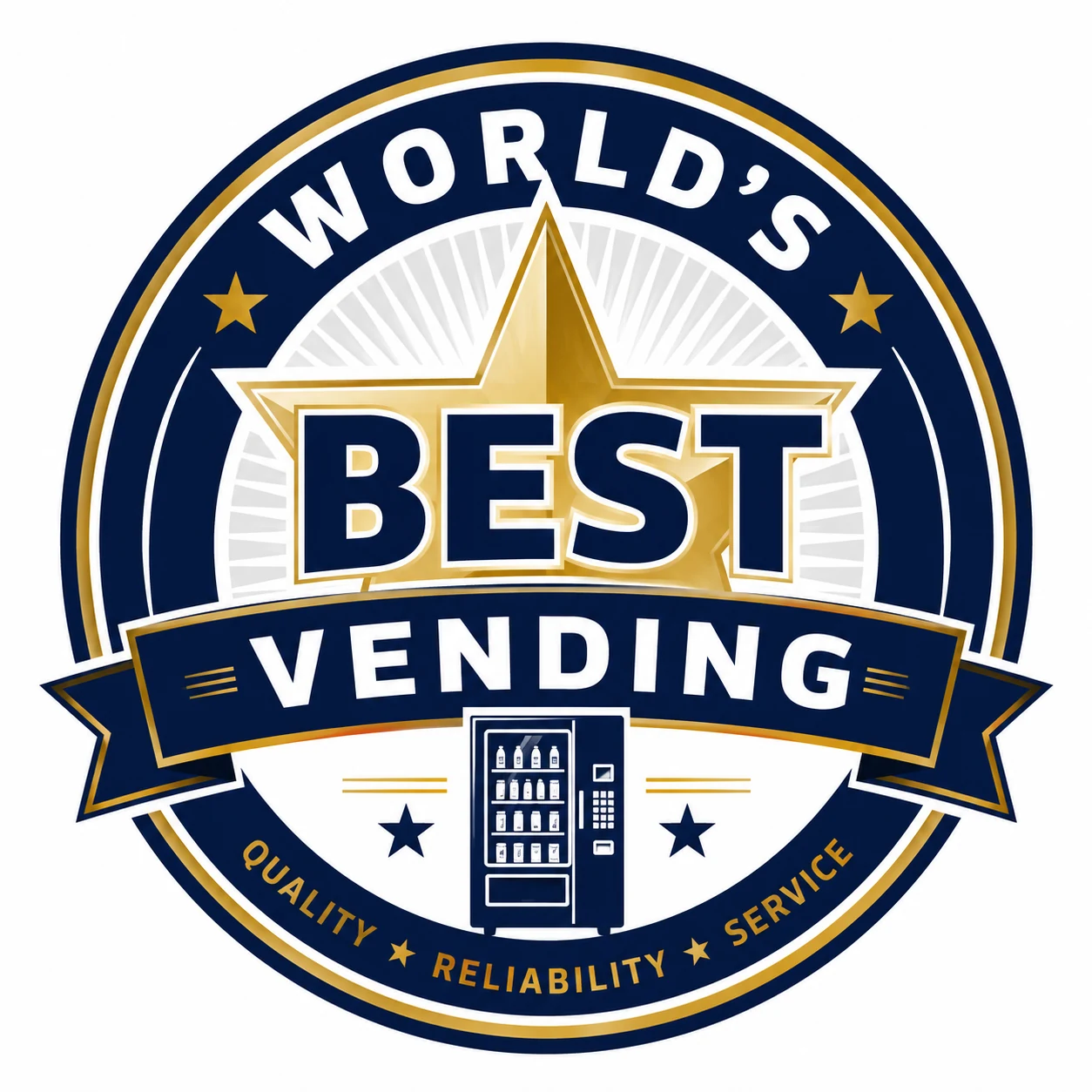 World's Best Vending quality, reliability, and service logo